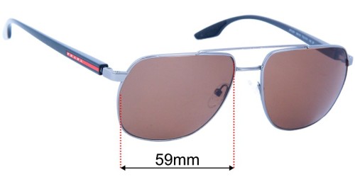 Prada SPS55V 59mm Replacement Lenses by Sunglass Fix™